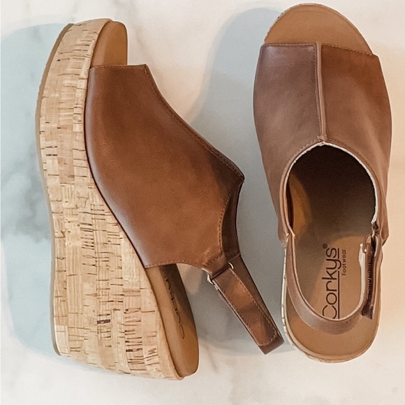 Last 1! corkys footwear weekend plans cork wedge sandals in brown size 10 - Picture 6 of 9